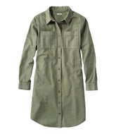 Women's L.L. Bean Heritage Washed Denim Shirt Dress Garment-Dye