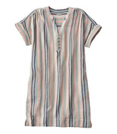 Women's Cloud Gauze Short-Sleeve Shift Dress Stripe