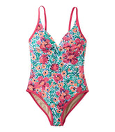 Women's Coastal Essentials Swimwear V-Neck Tanksuit Print