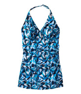 Clasp Halter Dress Print Women's Shaping Swimwear