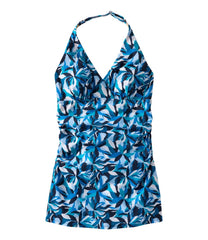 Clasp Halter Dress Print Women's Shaping Swimwear