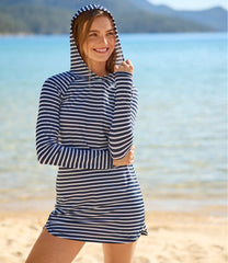 Women's SunSmart® UPF 50+ Sun Shirt Hooded Tunic Print