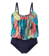Women's Shaping Swimwear Blouson Tanksuit Print