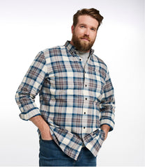 Men's Scotch Plaid Flannel Shirt Slightly Fitted