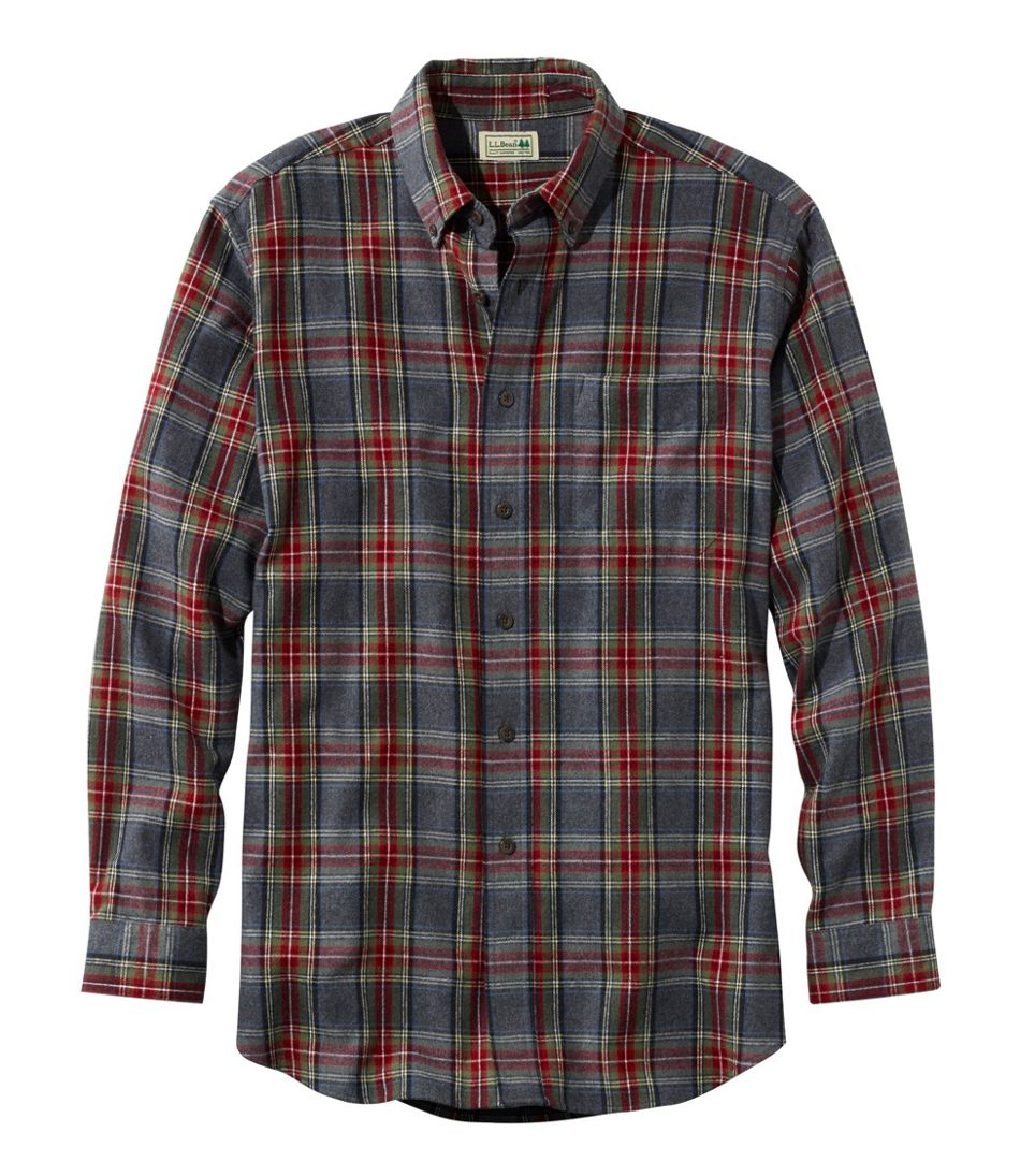 Men's Scotch Plaid Flannel Shirt Slim Fit