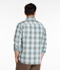 Print Traditional Untucked Fit Long-Sleeve Men's Comfort Stretch® Chambray Shirt