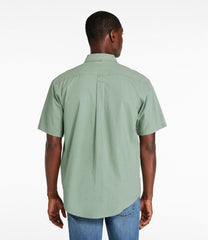 Traditional Fit Short-Sleeve Men's Sunwashed Canvas Shirt