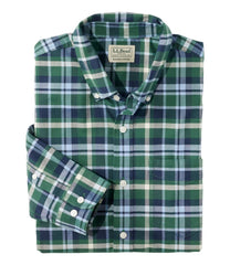 Plaid Men's Comfort Stretch® Oxford Shirt Slightly Fitted Untucked Fit