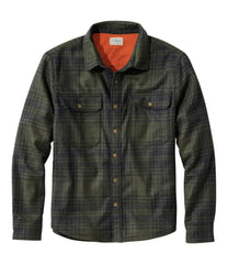 Men's Maine Guide Lightweight Lined Wool Field Shirt Plaid