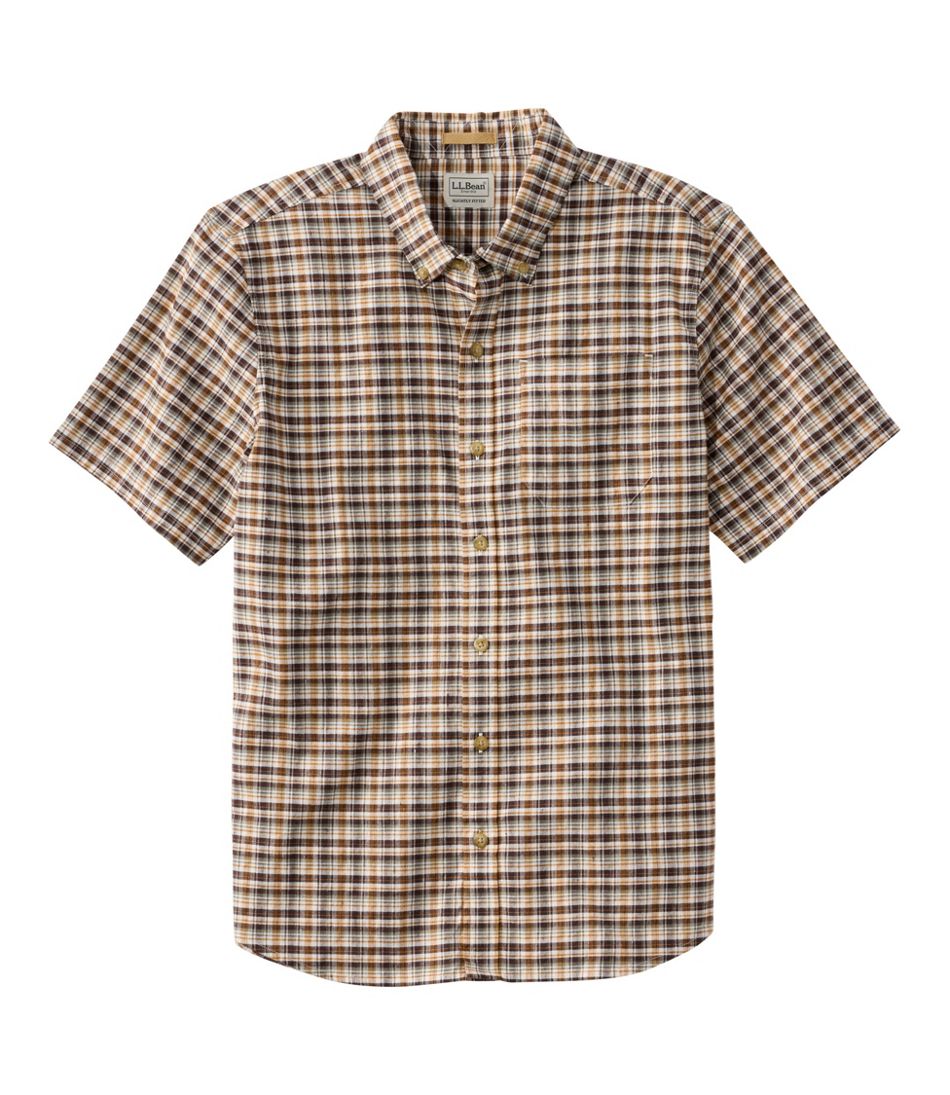 Slightly Fitted Untucked Fit Short-Sleeve Men's Stonecoast Hemp Shirt