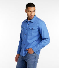 Men's Lakewashed Twill Shirt Traditional Untucked Fit