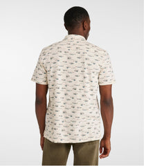Button-Front Shirt Men's Lakewashed Performance Shirts Short-Sleeve Print