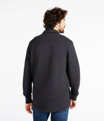 Men's Quilted Sweatshirts Snap Overshirt