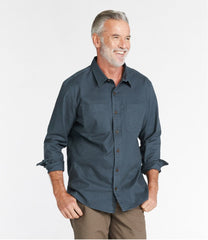 Traditional Untucked Fit Long-Sleeve Men's BeanFlex® Twill Shirt
