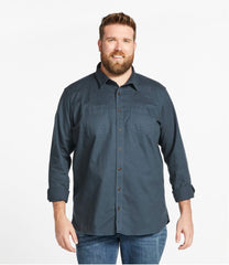 Traditional Untucked Fit Long-Sleeve Men's BeanFlex® Twill Shirt