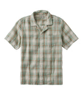 Slightly Fitted Untucked Fit Men's Cloud Gauze Shirt Plaid Short-Sleeve