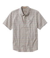 Short-Sleeve Stripe Slightly Fitted Untucked Fit Men's Stonecoast Hemp Shirt