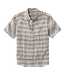 Short-Sleeve Stripe Slightly Fitted Untucked Fit Men's Stonecoast Hemp Shirt