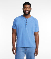 Short-Sleeve Henley Men's Comfort Stretch Pima Tee Shirt