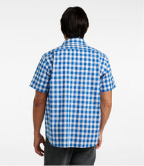 Men's Bean's Wrinkle-Free Everyday Shirt Plaid Traditional Untucked Fit Short-Sleeve