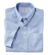 Men's Comfort Stretch® Oxford Shirt Slightly Fitted Untucked Fit Short-Sleeve