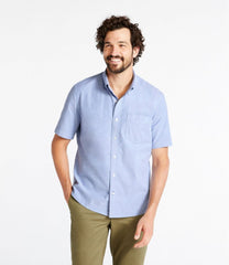 Men's Comfort Stretch® Oxford Shirt Slightly Fitted Untucked Fit Short-Sleeve