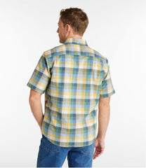 Men's Comfort Stretch® Oxford Slightly Fitted Untucked Fit Short-Sleeve Plaid