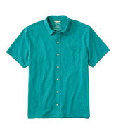 Men's Lakewashed Performance Shirts Short-Sleeve Button-Front Shirt
