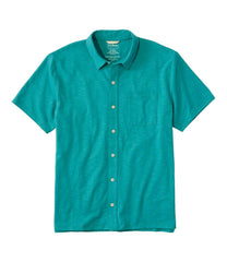 Men's Lakewashed Performance Shirts Short-Sleeve Button-Front Shirt