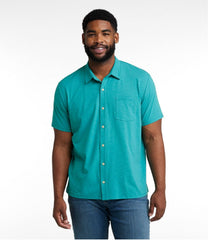 Men's Lakewashed Performance Shirts Short-Sleeve Button-Front Shirt