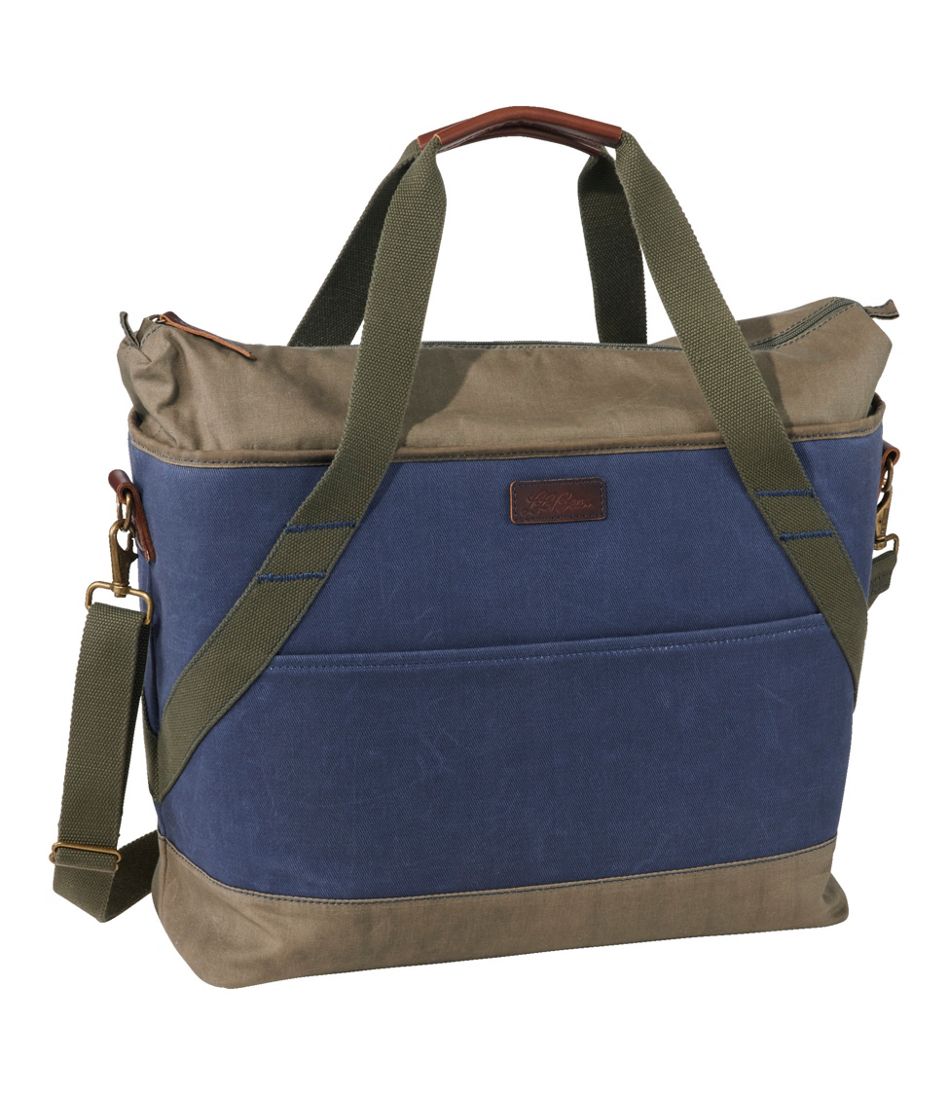 Insulated Waxed-Canvas Tote Large