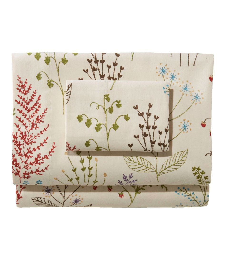 Botanical Floral Flannel Sheet Collection