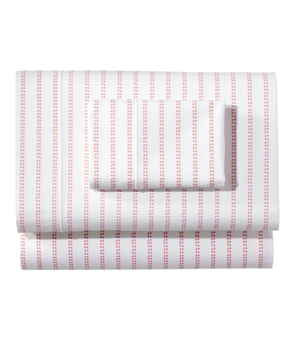 Sunwashed Percale Sheet Collection Stripe Leaf