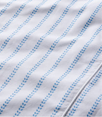Sunwashed Percale Sheet Collection Stripe Leaf