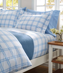 280-Thread-Count Pima Percale Sheet Collection Windowpane
