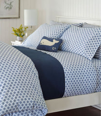 Block Floral Print Sunwashed Percale Sheet Collection