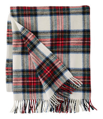 L.L.Bean Washable Wool Throw Plaid 54" x 60"
