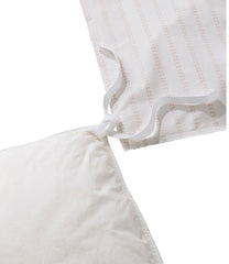 Stripe Leaf Sunwashed Percale Comforter Cover