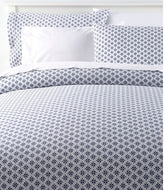 Block Floral Print Sunwashed Percale Comforter Cover