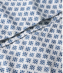Block Floral Print Sunwashed Percale Comforter Cover