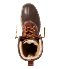 Men's Bean Boots 10" Shearling-Lined Tumbled Leather