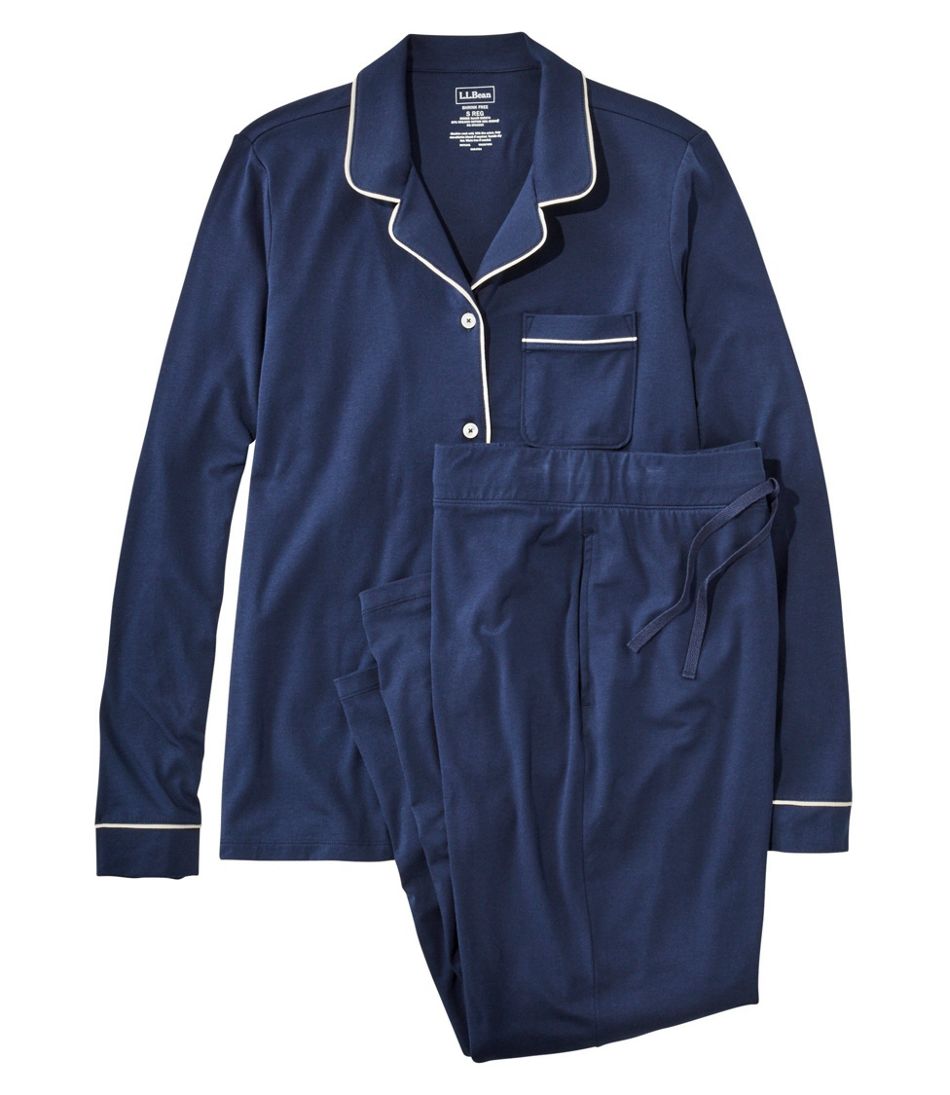 Women's Super-Soft Shrink-Free Pajama Set Button-Front