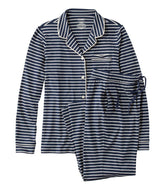 Stripe Women's Super-Soft Shrink-Free Button Front Pajama Set