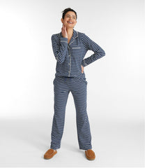 Stripe Women's Super-Soft Shrink-Free Button Front Pajama Set