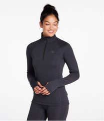 Women's L.L.Bean Midweight Base Layer Crew Top 1/4 Zip