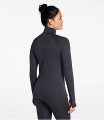 Women's L.L.Bean Midweight Base Layer Crew Top 1/4 Zip