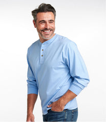 Men's Carefree Unshrinkable Tee Traditional Fit Long-Sleeve Henley