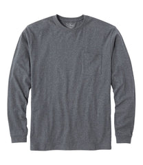 Men's Carefree Unshrinkable Tee with Pocket Traditional Fit Long-Sleeve