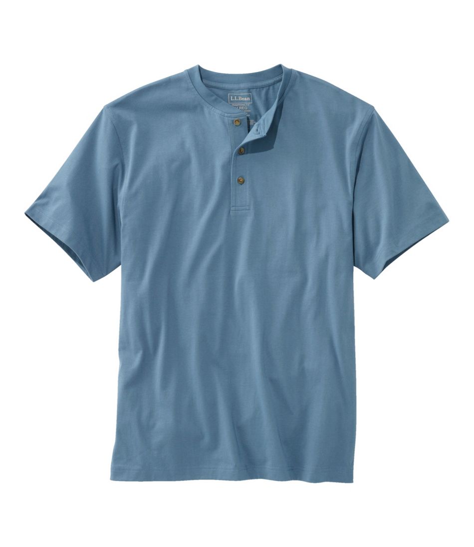 Men's Carefree Unshrinkable Tee Traditional Fit Henley