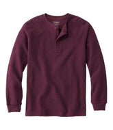 Men's Unshrinkable Mini-Waffle Henley Long-Sleeve Traditional Fit